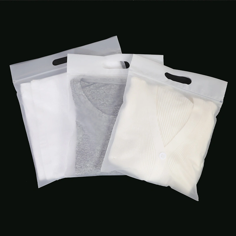 Custom Printed Clear Plastic PE/PVC/PEVA/EVA with Zippers Frosted Zipper Bags for Clothing Underwear Clothing Packaging